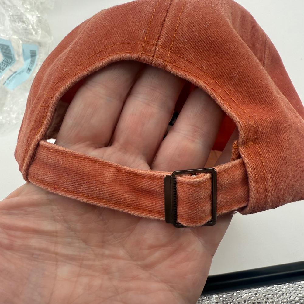 Orange Pumpkin Face Jack-o-Lantern Baseball‎ Cap Adjustable Strap Halloween Fall - Picture 7 of 8